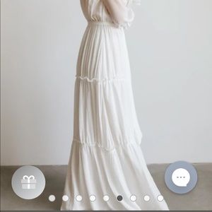 White off shoulder maxi dress